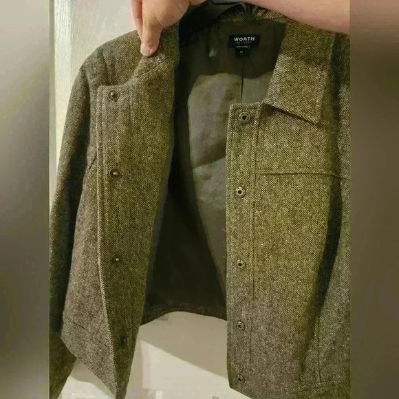 Worth New York Wool Multicolor Snap Blazer Jacket Size 14 - Picture 5 of 8